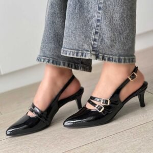 Stiletto Flor negro